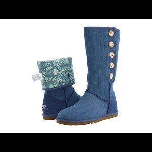 UGG blue denim boots - size 8 - VERY RARE